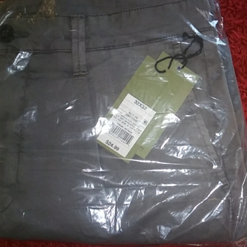 Grey straight leg pants